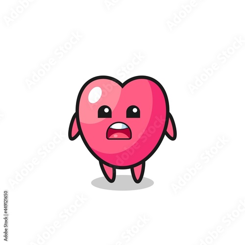 heart symbol illustration with apologizing expression, saying I am sorry