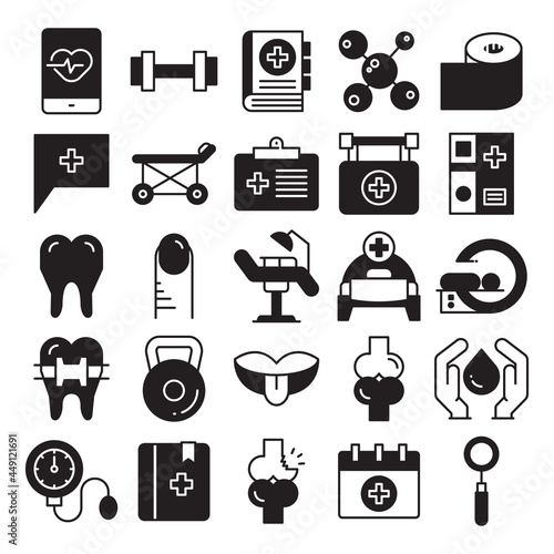 medical and health care icons vector illustration