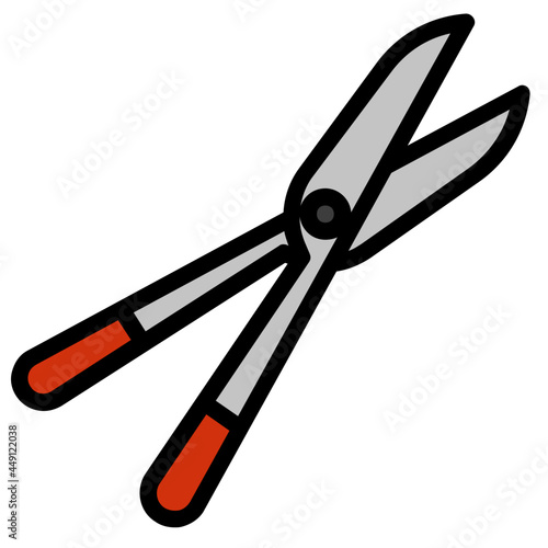 scissors line icon