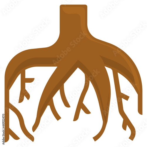 root flat icon