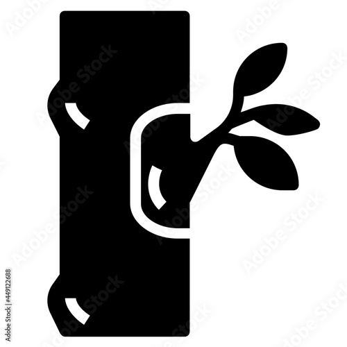 Budding glyph icon