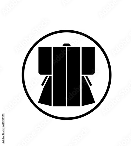 Kimono costume shape icon vector illustration