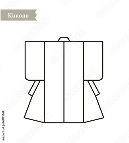 Outlined Kimono costume icon vector illustration