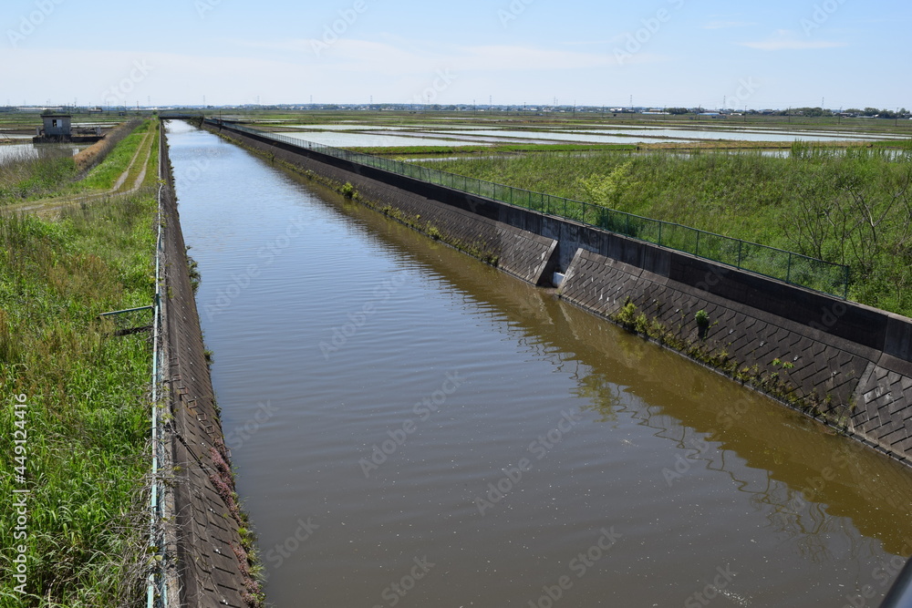 農業用水路兼排水路 茨城県