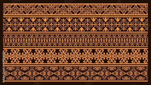 Seamless Border Geometric Pattern Ornament Decoration
