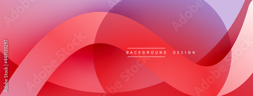 Abstract overlapping lines and circles geometric background with gradient colors