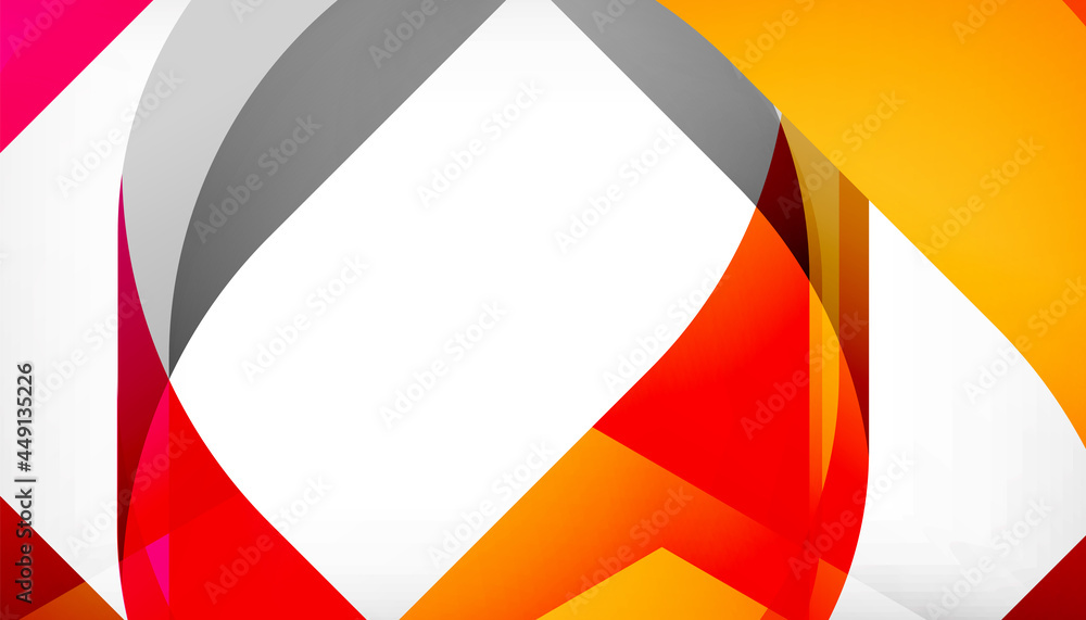 Obraz premium Abstract square shape with overlapping waves, minimal geometric background. Vector Illustration For Wallpaper, Banner, Background, Landing Page