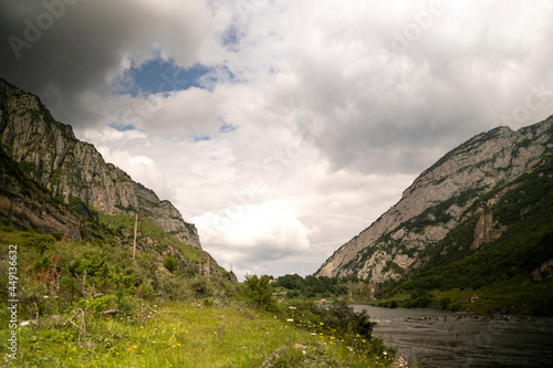 Beautiful mountain summer landscape. Amazing view of the majestic mountains