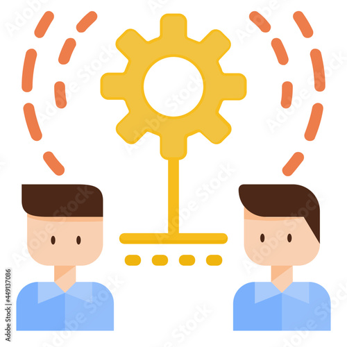 interpersonal skills flat icon