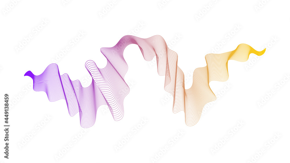 Obraz premium Abstract backdrop with wave gradient lines