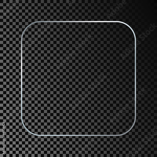 Wallpaper Mural Silver glowing rounded square frame Torontodigital.ca