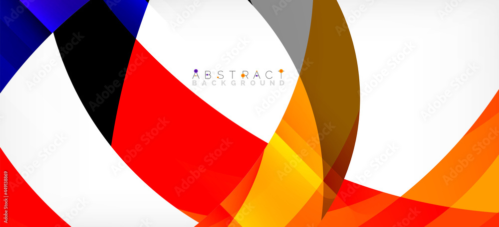 Color circle shapes, minimal geometric background. Trendy dynamic composition. Vector Illustration For Wallpaper, Banner, Background, Landing Page Color circle shapes, minimal geometric background. Trendy dynamic composition. Vector Illustration For Wallpaper, Banner, Background, Landing Page
