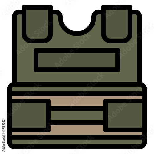 bulletproof vest line icon