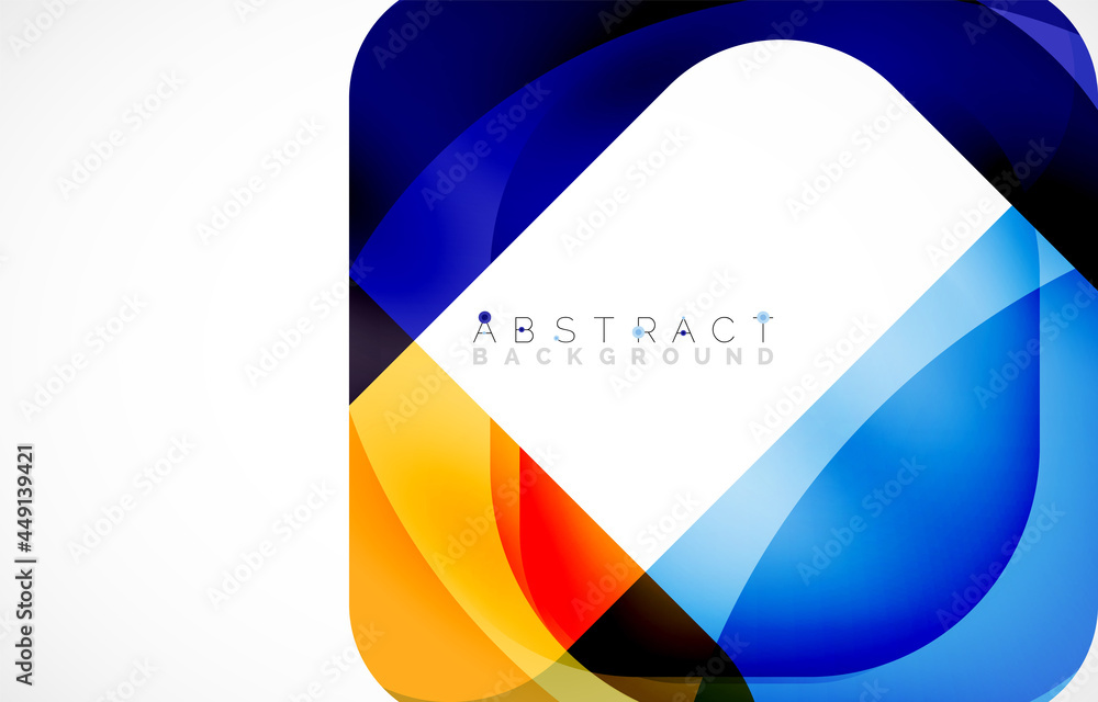 Minimal background. Abstract square shape with round corners created with wavy forms. Vector Illustration For Wallpaper, Banner, Background, Landing Page Minimal background. Abstract square shape with round corners created with wavy forms. Vector Illustration For Wallpaper, Banner, Background, Landing Page