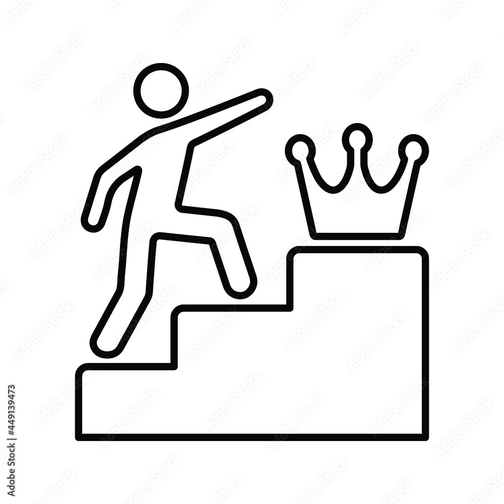Stairs up, steps, success line icon. outline vector. Stairs up, steps, success line icon. outline vector.