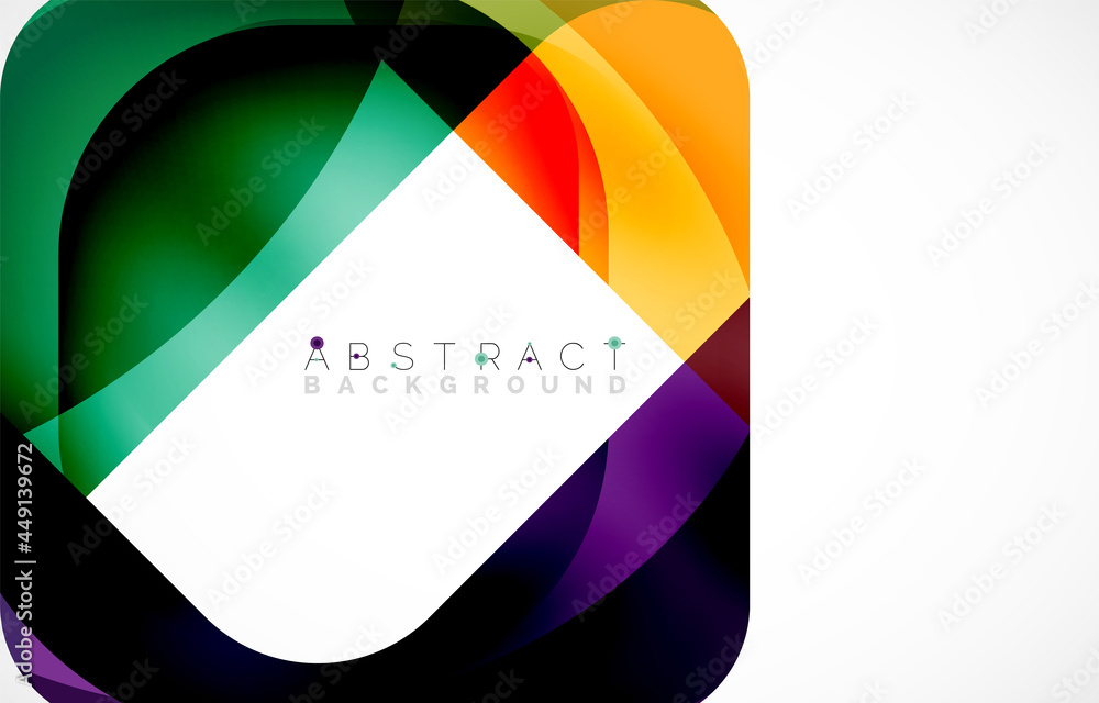 Minimal background. Abstract square shape with round corners created with wavy forms. Vector Illustration For Wallpaper, Banner, Background, Landing Page Minimal background. Abstract square shape with round corners created with wavy forms. Vector Illustration For Wallpaper, Banner, Background, Landing Page
