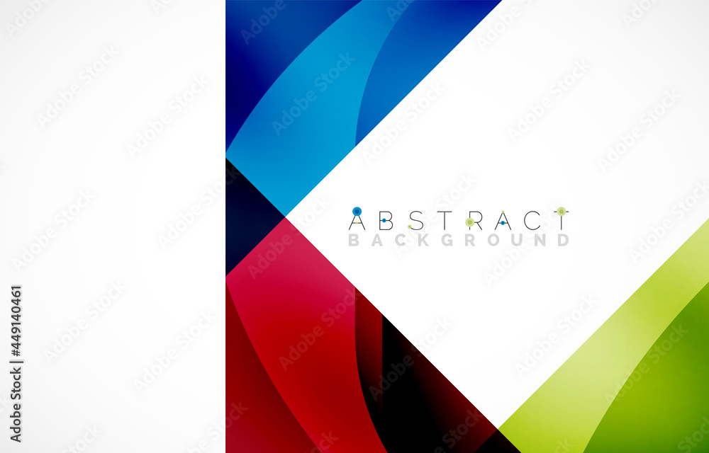 Fototapeta premium Minimal background. Abstract square shape with round corners created with wavy forms. Vector Illustration For Wallpaper, Banner, Background, Landing Page