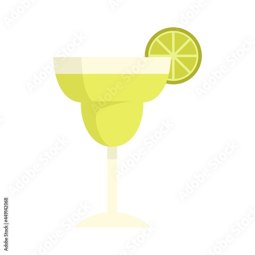 Tequila cocktail icon flat isolated vector