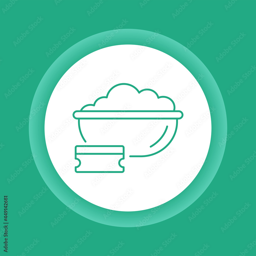 Sponge and bowl color button icon. Cleaning service. Sponge and bowl color button icon. Cleaning service.