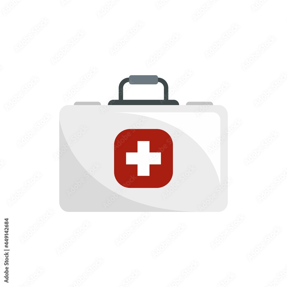 Medical kit icon flat isolated vector