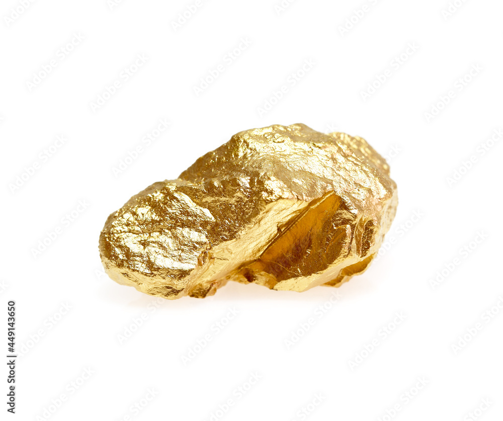 Gold nuggets natural on a white background. Gold nuggets natural on a white background.