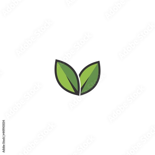 Green Leaf Icon Vector Illustrations icon