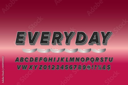 alphabet font.Vector of colorful stylized font and alphabet, Vector of colorful stylized font and alphabet Typography urban style silver and golden fonts for technology, digital, vector illustration
