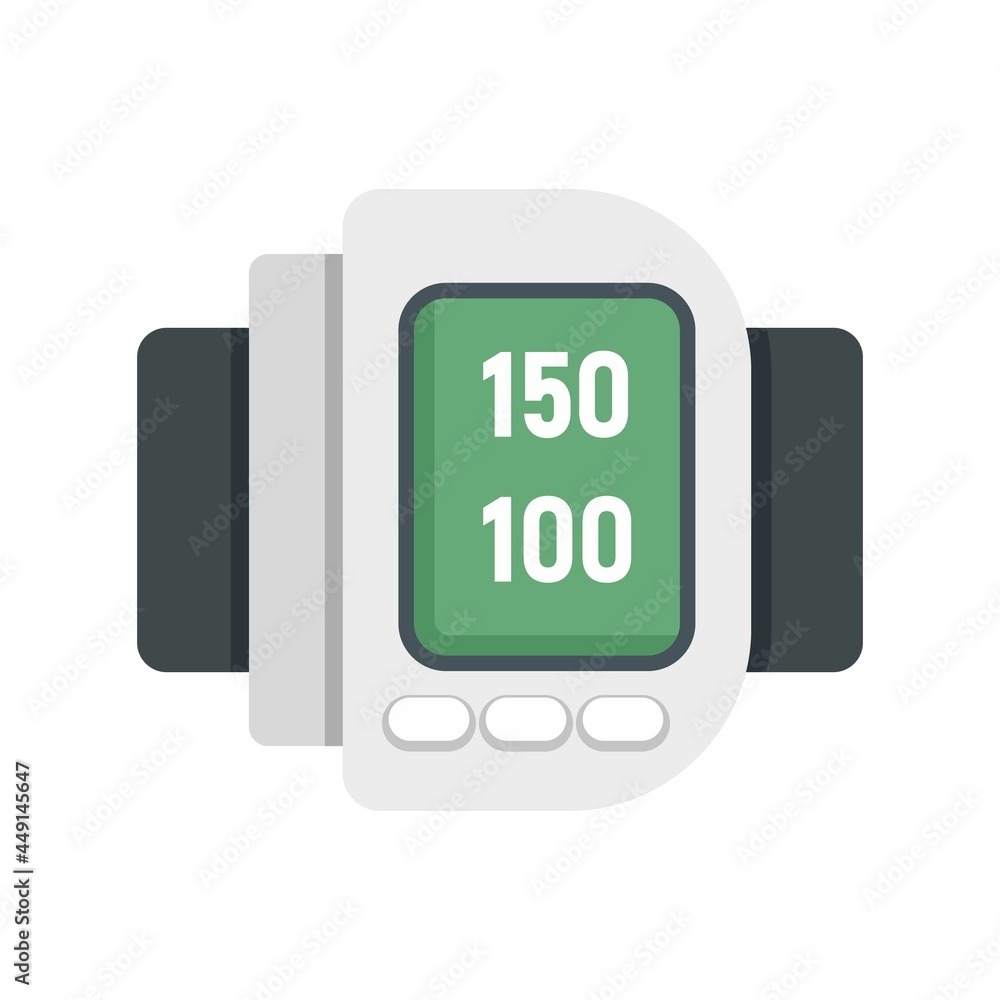Human digital arterial pressure icon flat isolated vector Human digital arterial pressure icon flat isolated vector