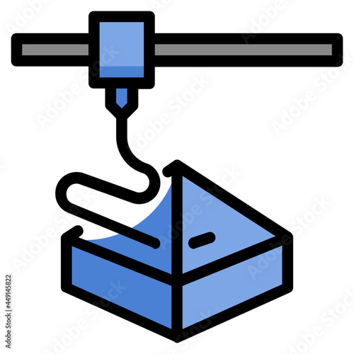 3Dprinting line icon
