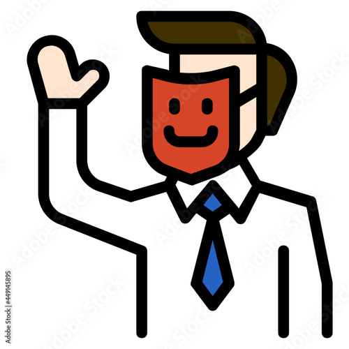 disguise line icon