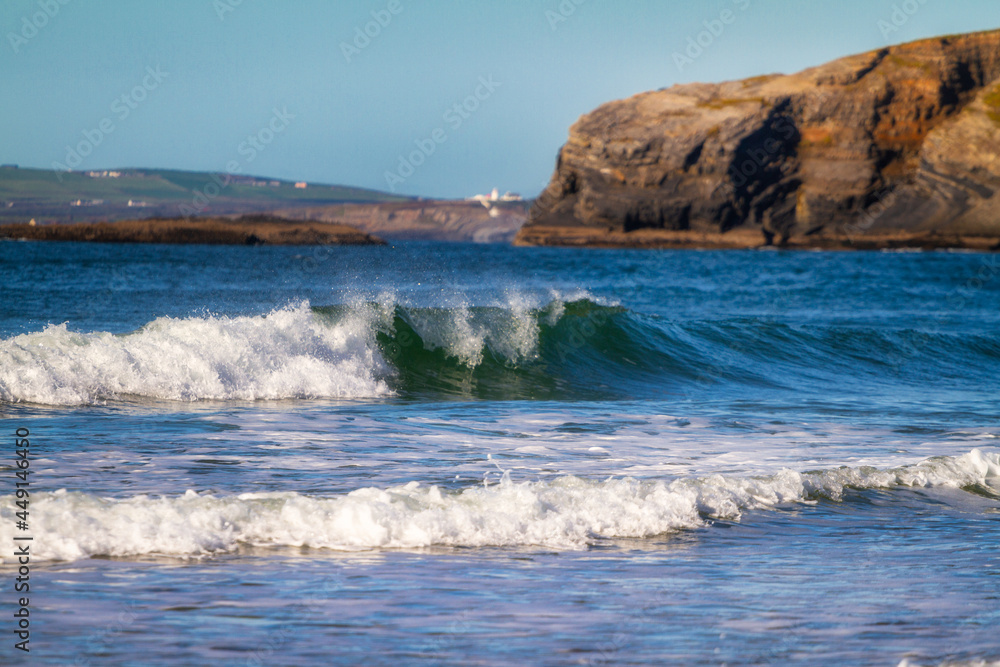 Atlantic Ocean wave at the beach in Ballybunion, Co. Kerry. Ireland Atlantic Ocean wave at the beach in Ballybunion, Co. Kerry. Ireland