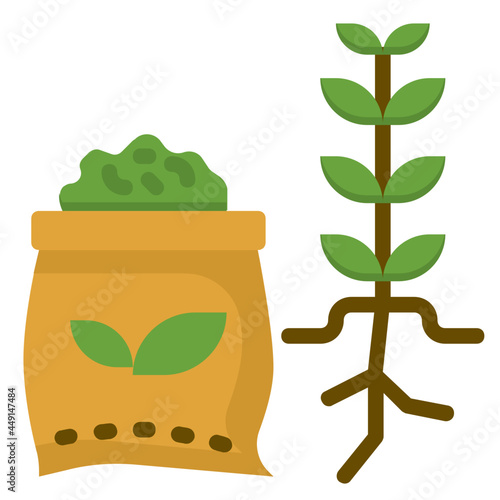 crops flat icon