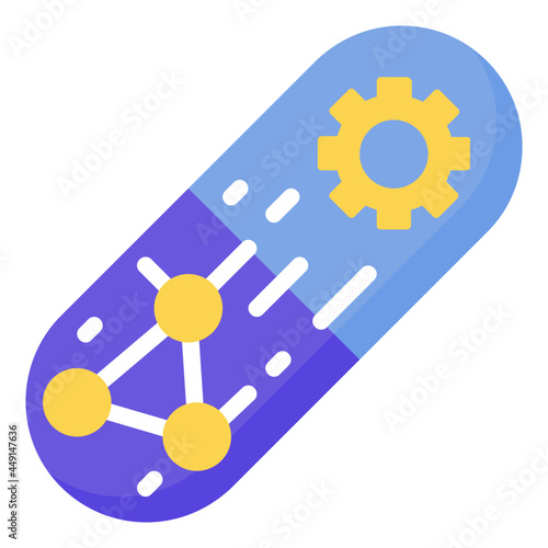 nanomedicine flat icon