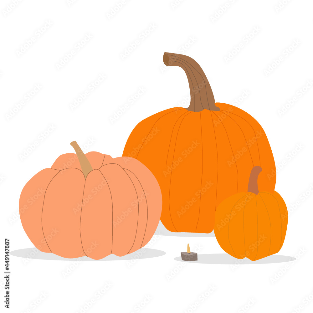 The banner of the autumn harvest festival. Surrounded by seasonal pumpkins for a pleasant stay.Ideal for postcards, posters. Hand-drawn The banner of the autumn harvest festival. Surrounded by seasonal pumpkins for a pleasant stay.Ideal for postcards, posters. Hand-drawn