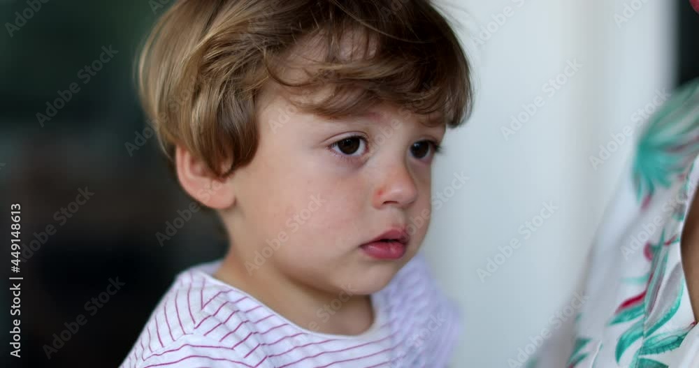 Baby toddler boy portrait face. contemplative pensive child expression Baby toddler boy portrait face. contemplative pensive child expression