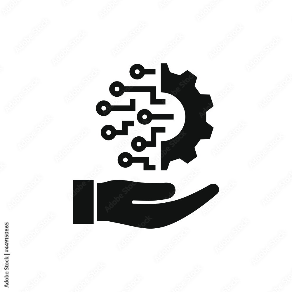 Digital technology icon flat style isolated on white background. Vector illustration Digital technology icon flat style isolated on white background. Vector illustration
