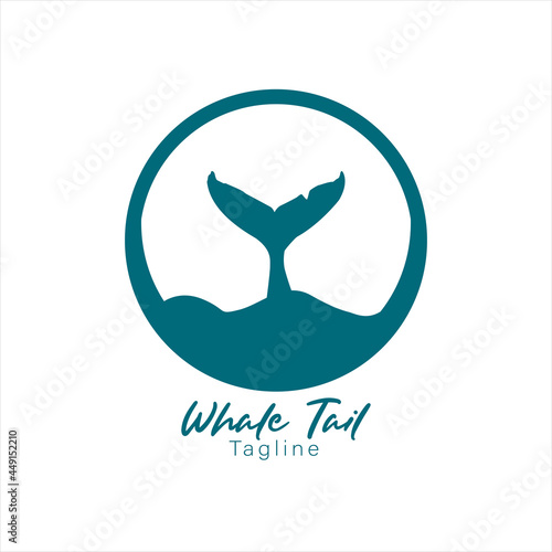 Simple and Cool Whale Tail Logo for company