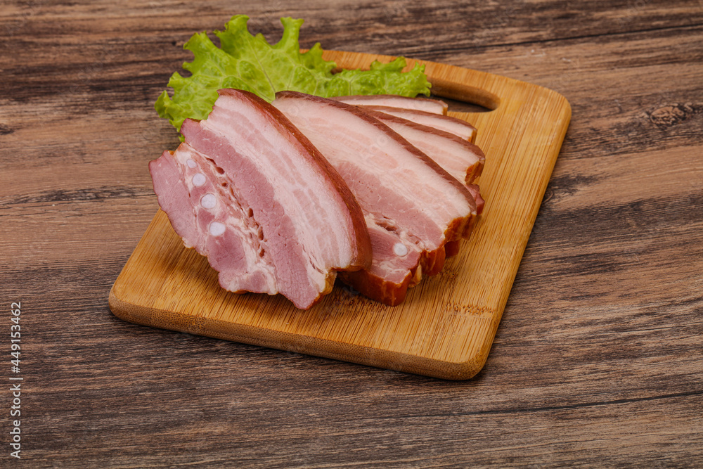 Tasty smoked pork brisket slice Tasty smoked pork brisket slice