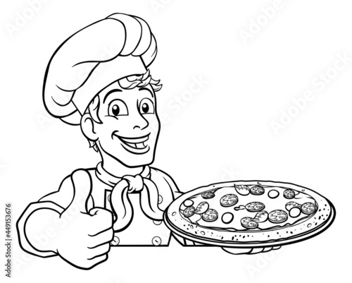 Pizza Chef Cartoon