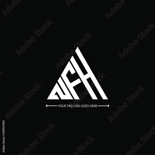 NFH letter logo creative design. NFH unique design

 photo