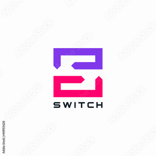 S switch logo letter abstract