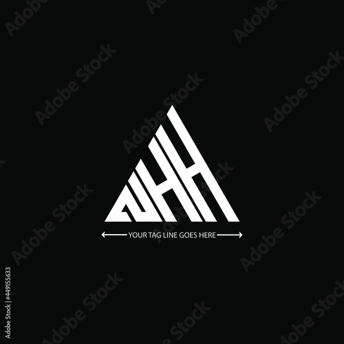 NHH letter logo creative design. NHH unique design
 photo