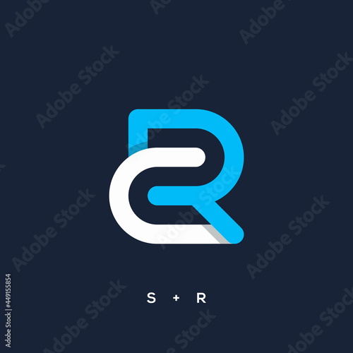 SR CR initial logo flat