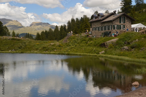 Hiking and trekking in the stunning scenery around the Italian Dolomite Mountains and in South Tyrol in Northern Italy © ChrisOvergaard