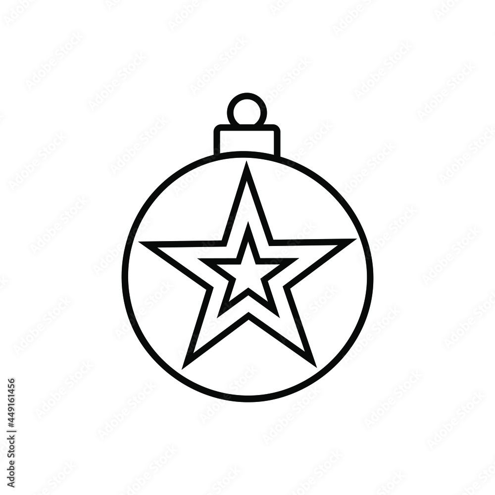 Christmas tree ball icon vector set. Christmas toy illustration sign collection. New year symbol or logo. Christmas tree ball icon vector set. Christmas toy illustration sign collection. New year symbol or logo.