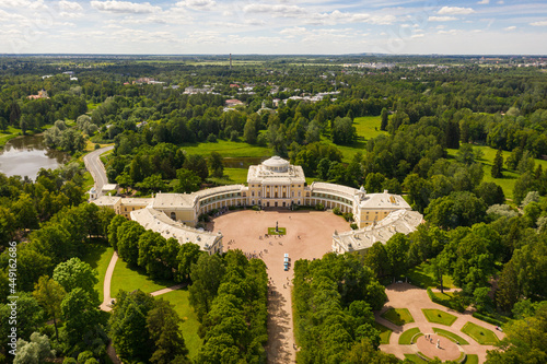 Aerial view of the Public Park in Pavlovsk