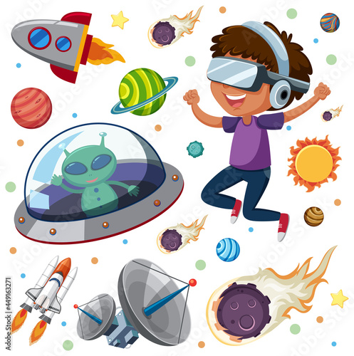 Children learning solar system