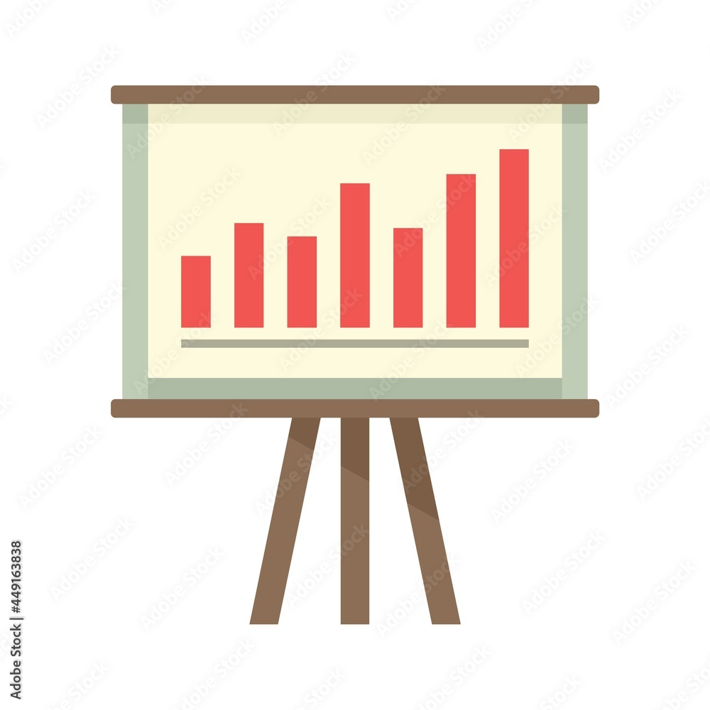 Finance graph chart banner icon flat isolated vector Finance graph chart banner icon flat isolated vector