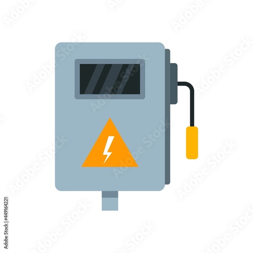 Electric box icon flat isolated vector