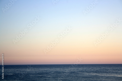 The Black Sea. Beautiful sea horizon and blue water. Evening sea. Natural photophone. © Ольга Яковлева